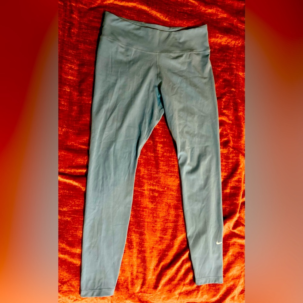 Nike Dri-Fit Fitness Leggings - size L - Aqua Blue